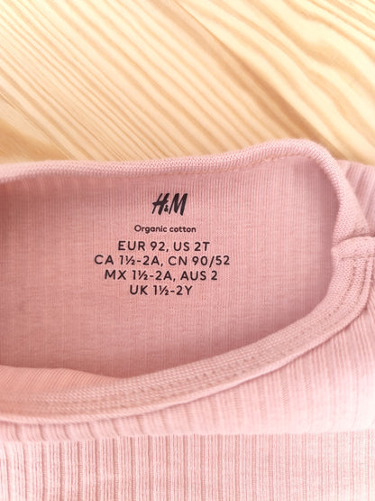 H&M 2 Bodys - gerippt - Größe 92