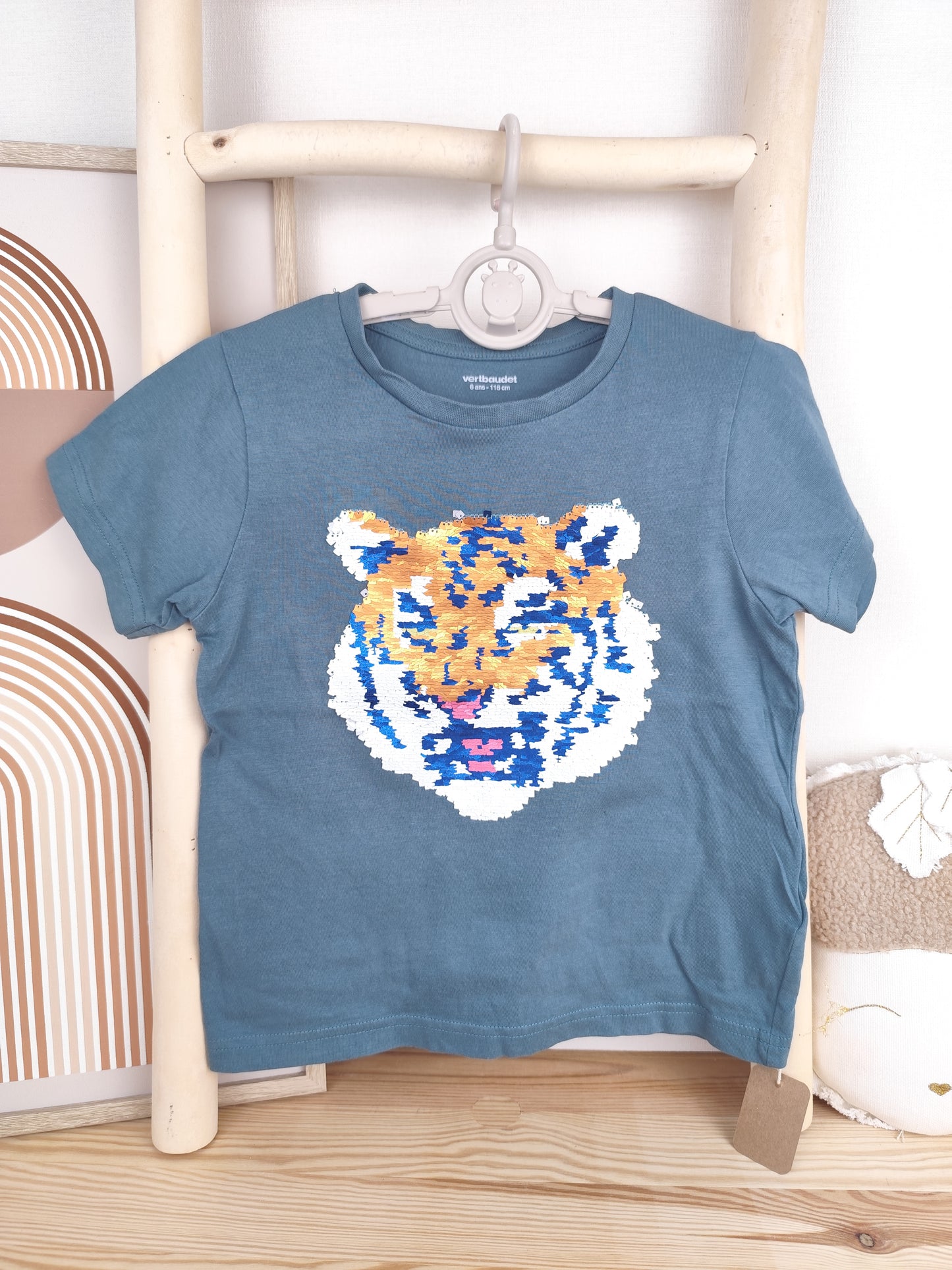 Vertbaudet T-Shirt - Wendepailletten - Größe 116