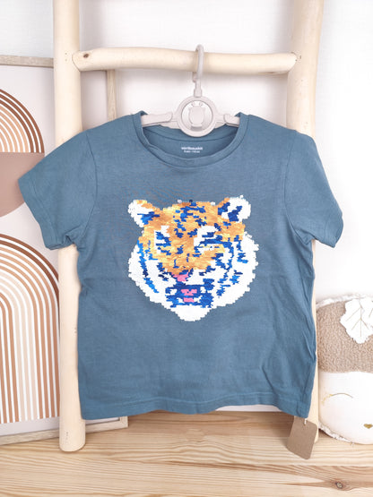 Vertbaudet T-Shirt - Wendepailletten - Größe 116