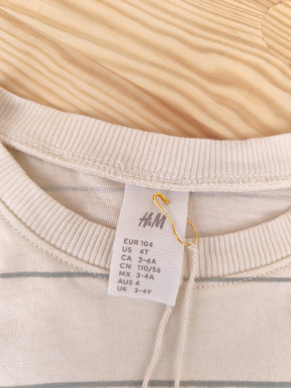 H&M Langarmshirt - gestreift - Größe 104