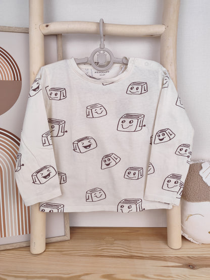 Reserved Langarmshirt - Toaster - Größe 110