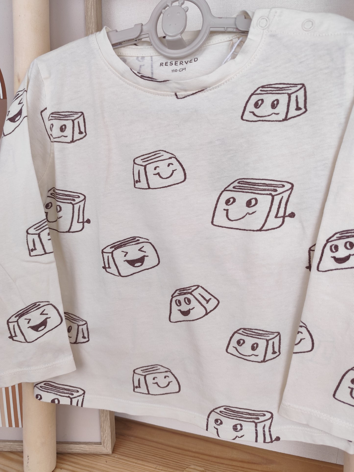 Reserved Langarmshirt - Toaster - Größe 110