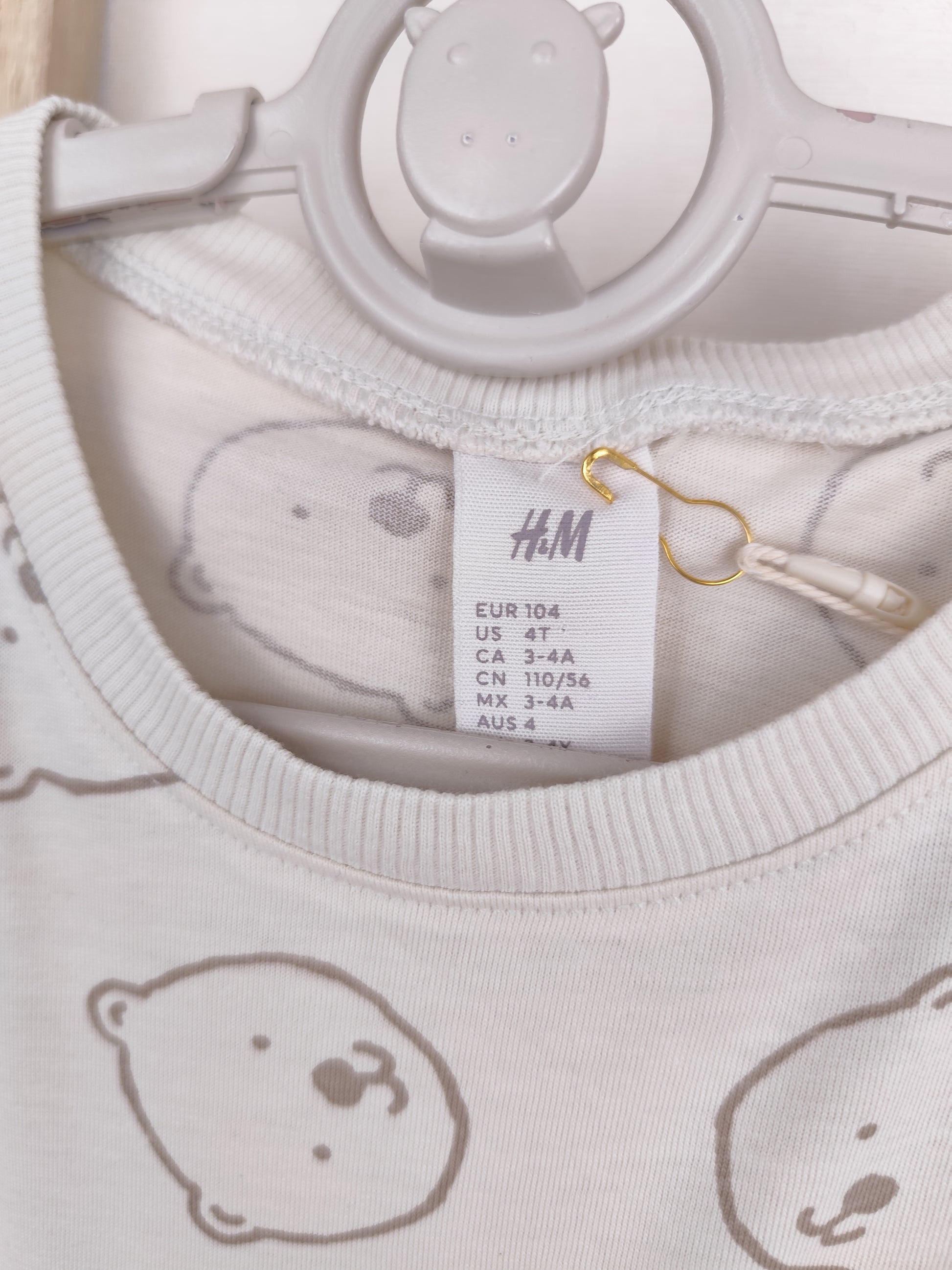 H&M Langarmshirt - Bär - Größe 104