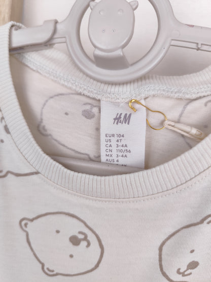 H&M Langarmshirt - Bär - Größe 104