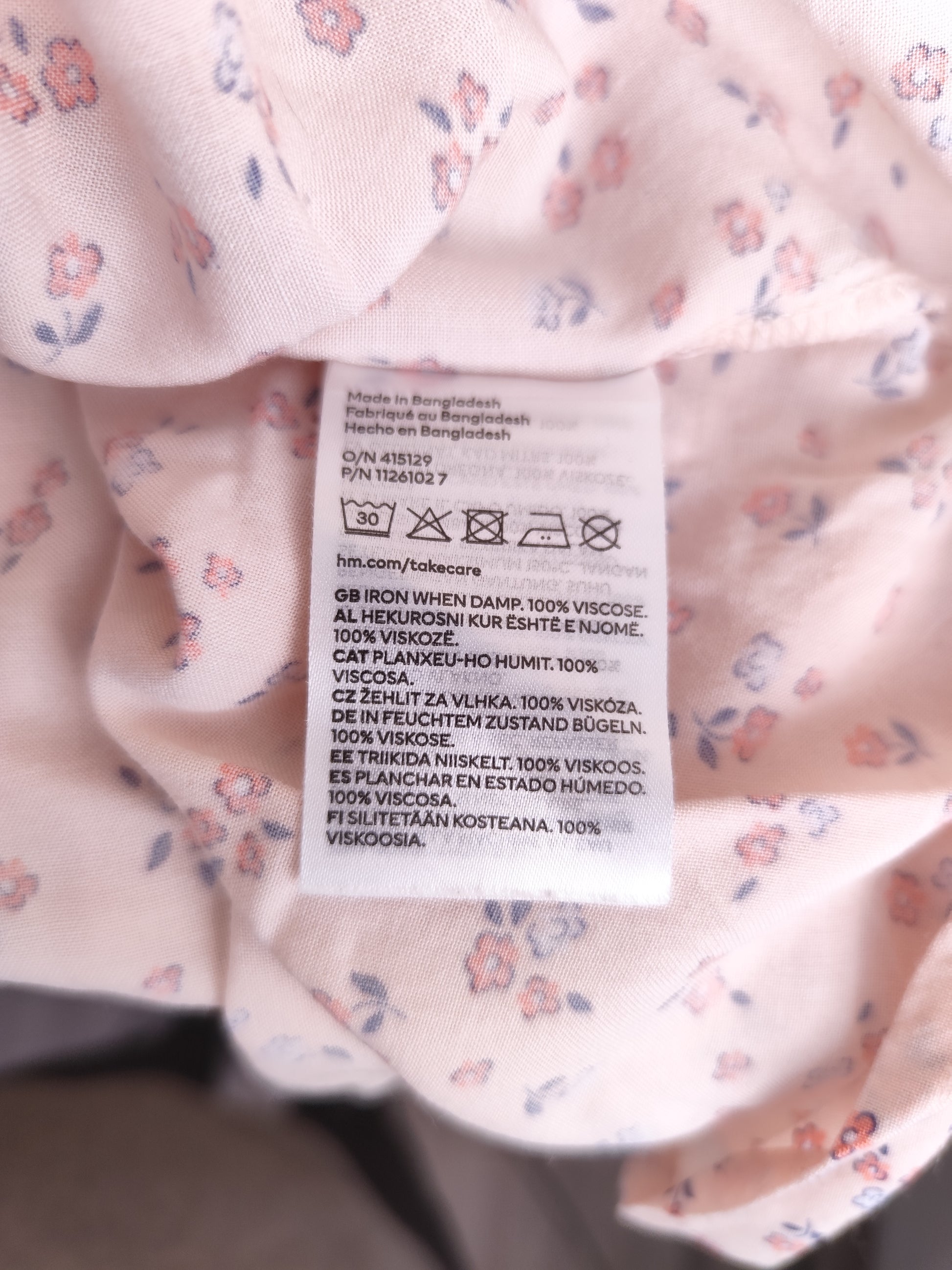 H&M Kleid - Blumen - Größe 110