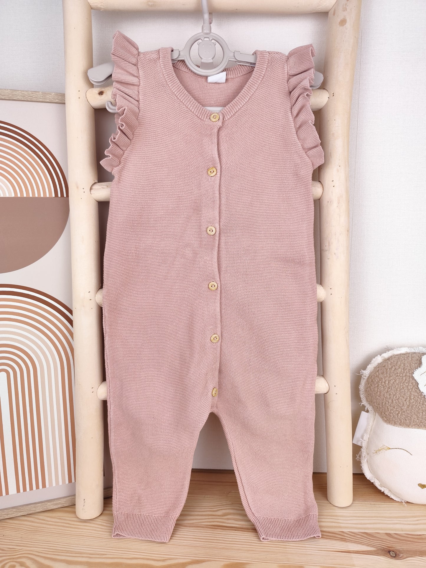 H&M Jumpsuit - Strick - Rüschen - Größe 80