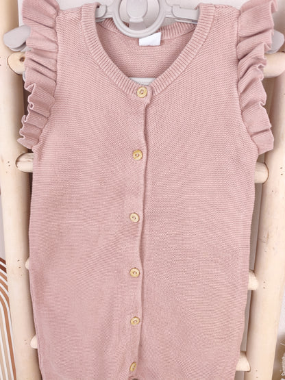 H&M Jumpsuit - Strick - Rüschen - Größe 80