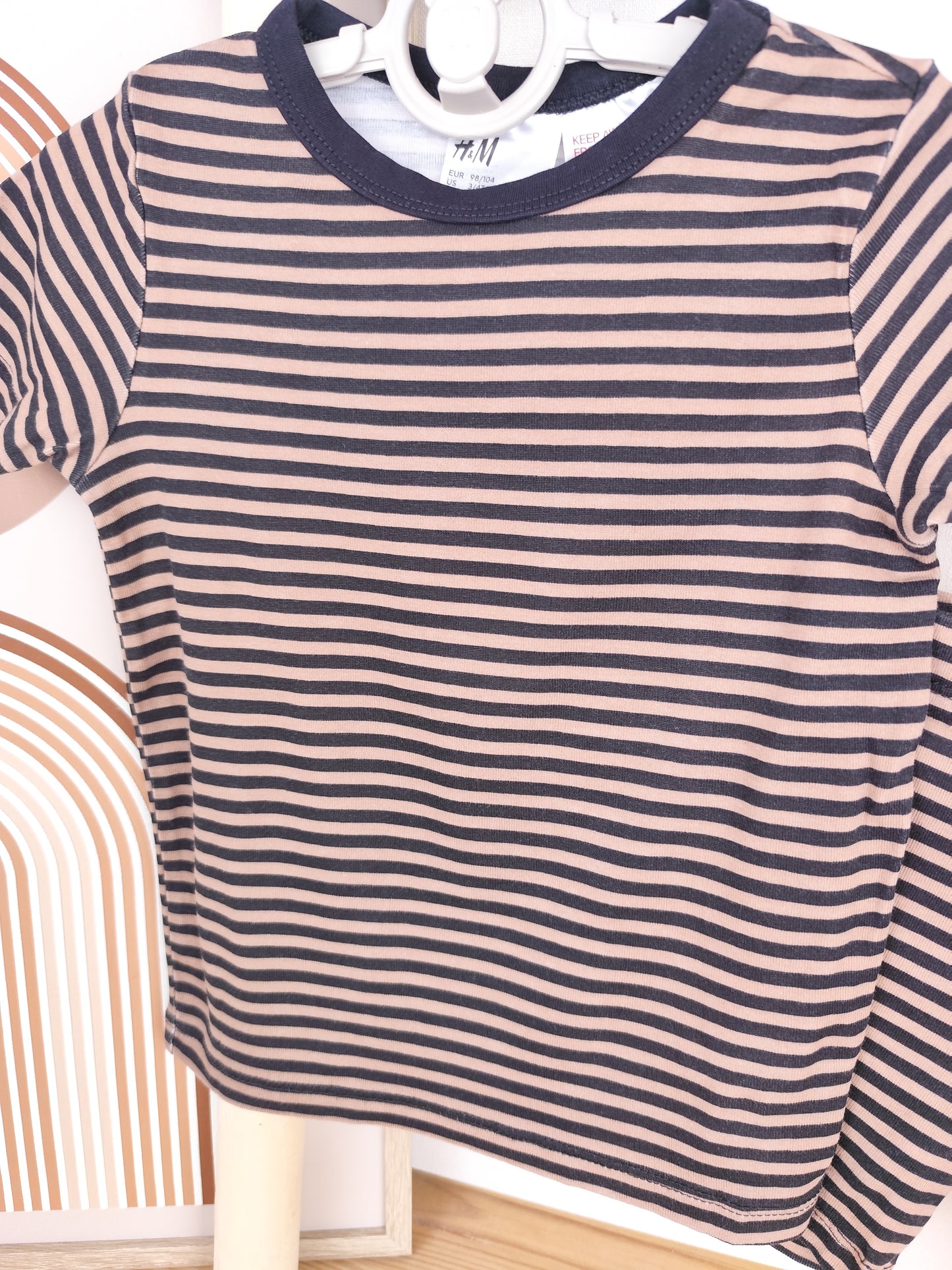 H&M 2-tlg. Schlafanzug - Streifen - Größe 98/104