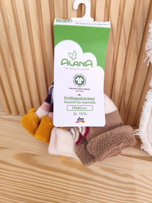 Alana 3 Paar Erstlingssöckchen - Größe 13/14