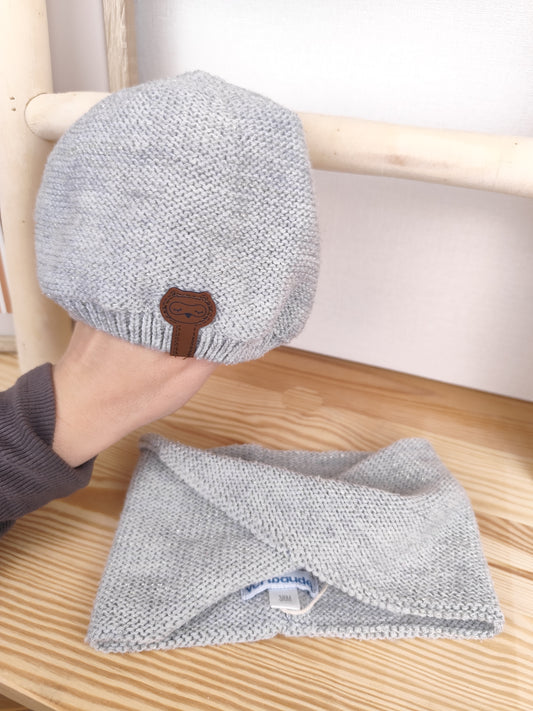 Vertbaudet Mütze & Schal - Größe 3-6 Monate