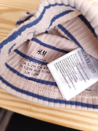 H&M Mütze - gestreift - Größe 56