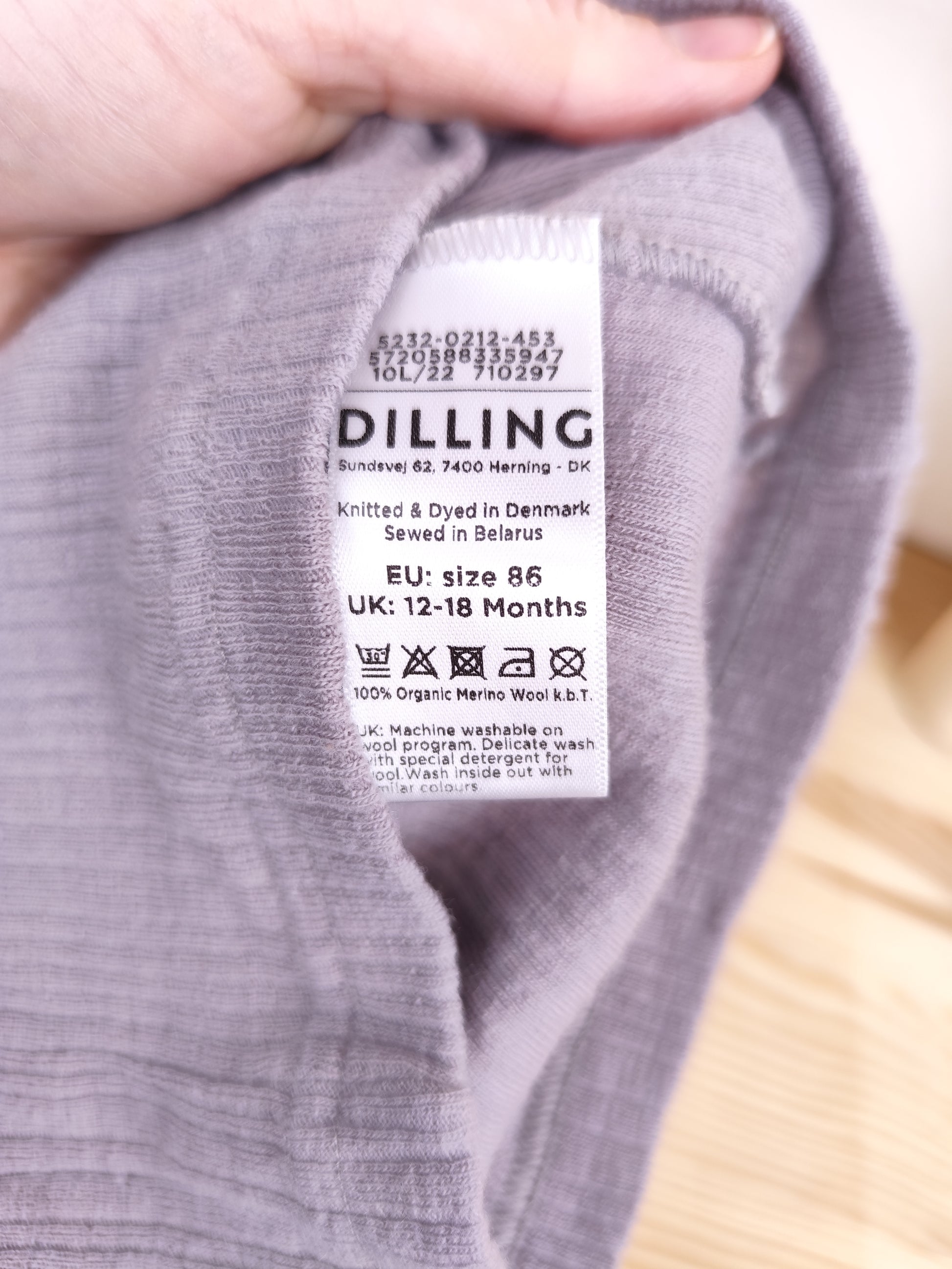 Dilling Langarmshirt - Wolle - Größe 86 (B-Ware)