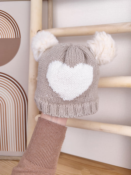 First Steps Mütze - Herz - Größe 2-4 Jahre