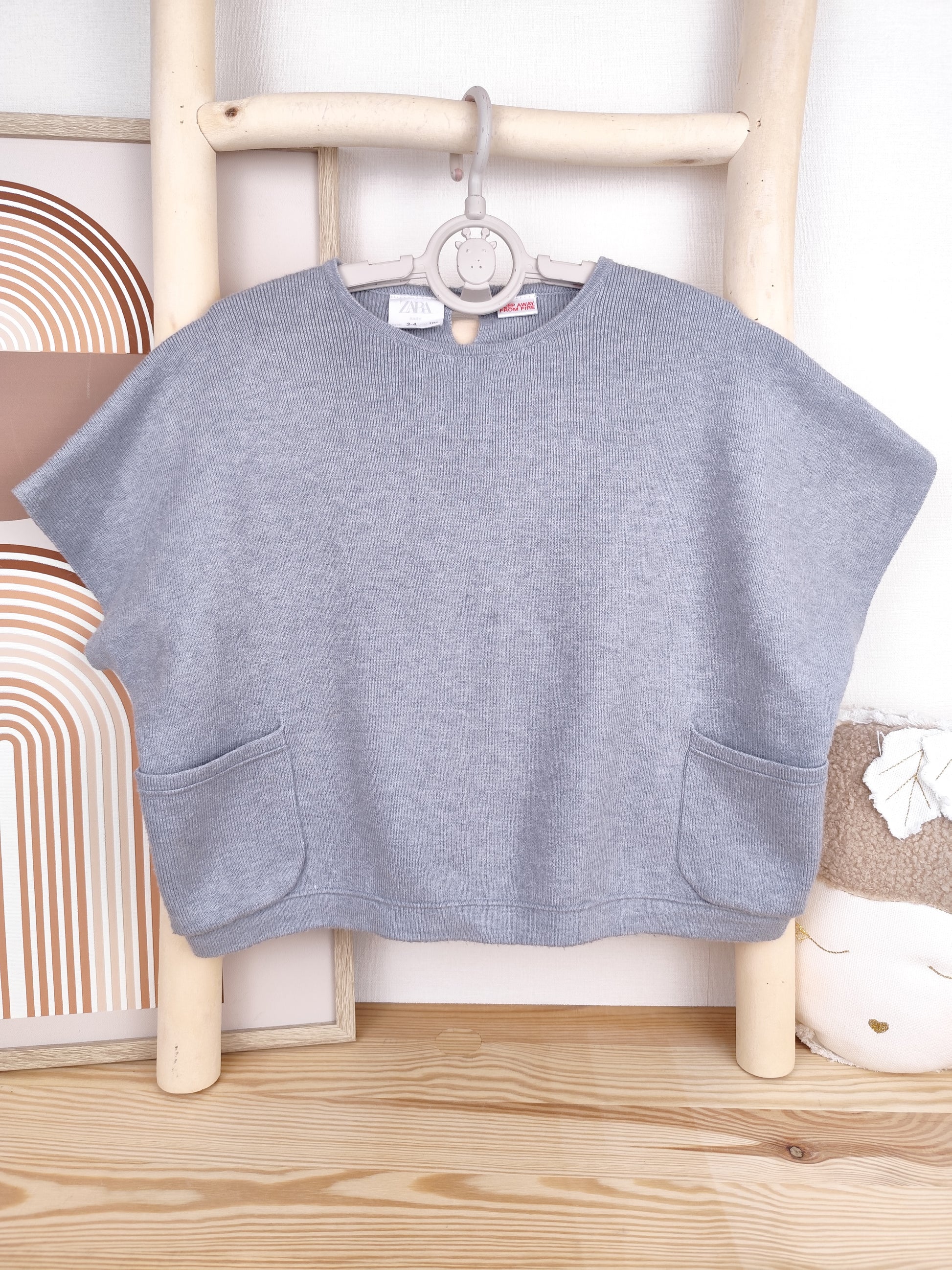 Zara Ärmelloser Strickpullover - Größe 104