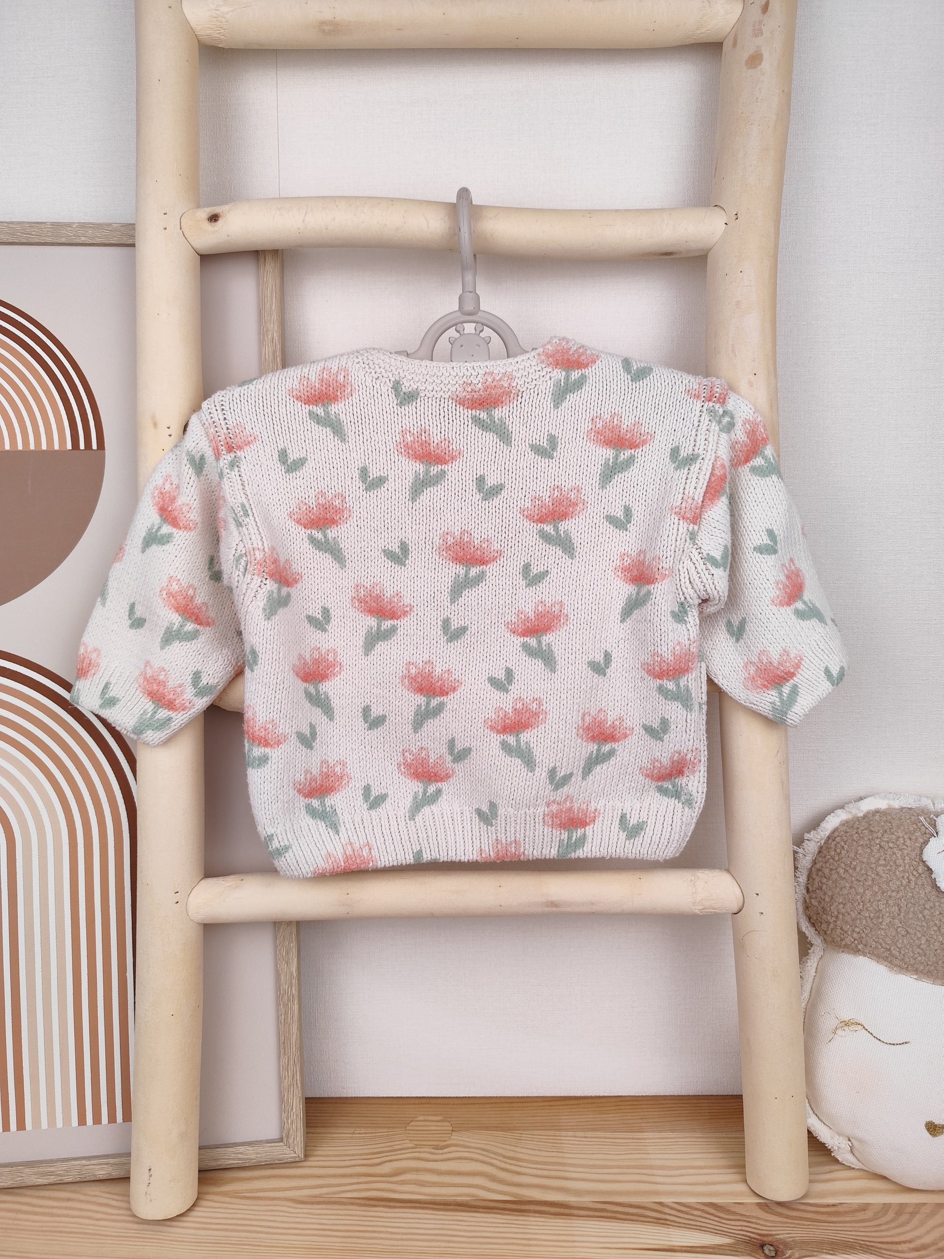 Zara - Pullover - Blumen - Größe 68