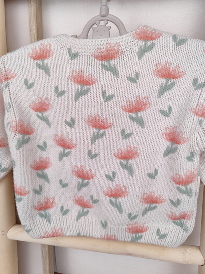 Zara - Pullover - Blumen - Größe 68