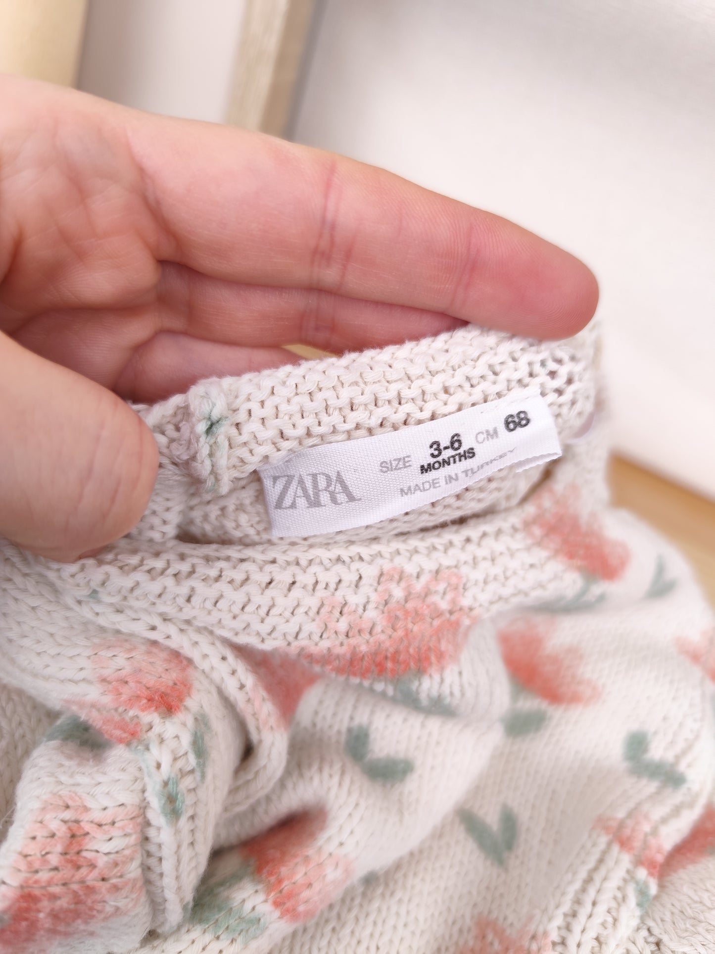 Zara - Pullover - Blumen - Größe 68