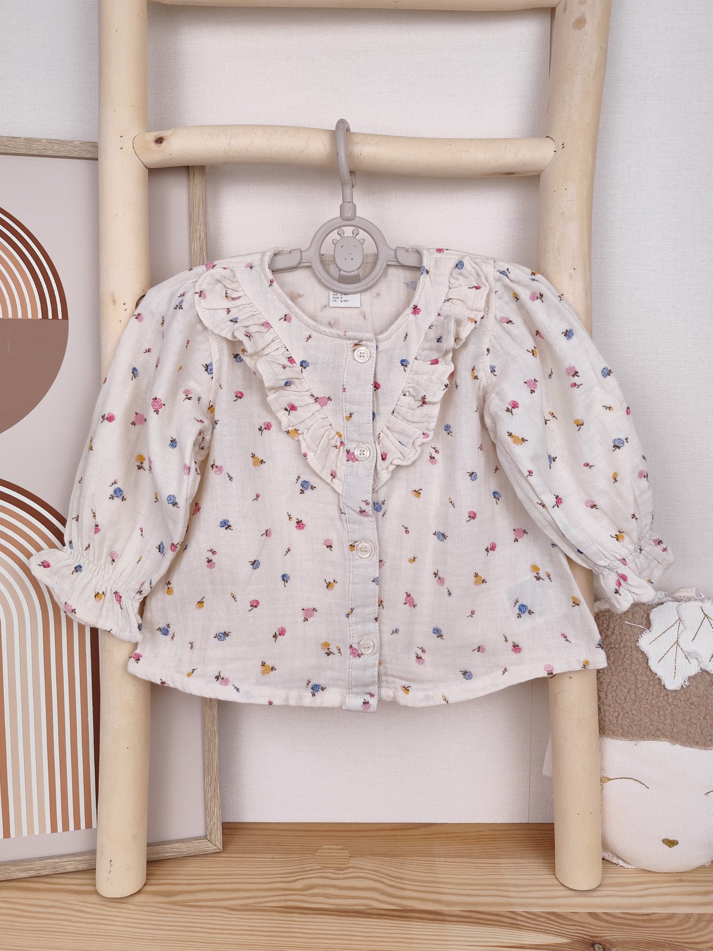 H&M - Bluse - Blumen - Größe 74