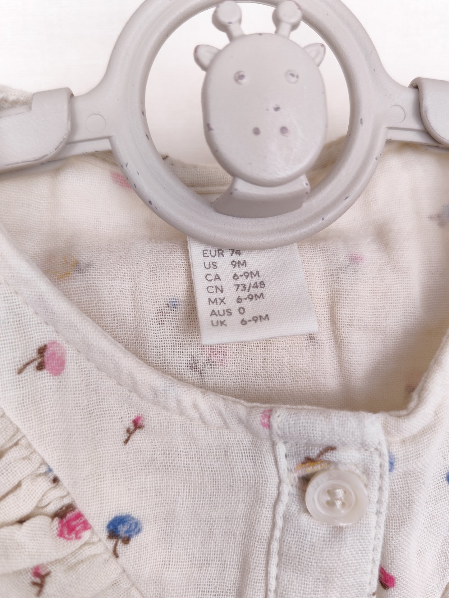 H&M - Bluse - Blumen - Größe 74