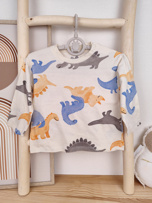 H&M - Langarmshirt - Dino - Größe 74
