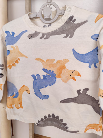 H&M - Langarmshirt - Dino - Größe 74