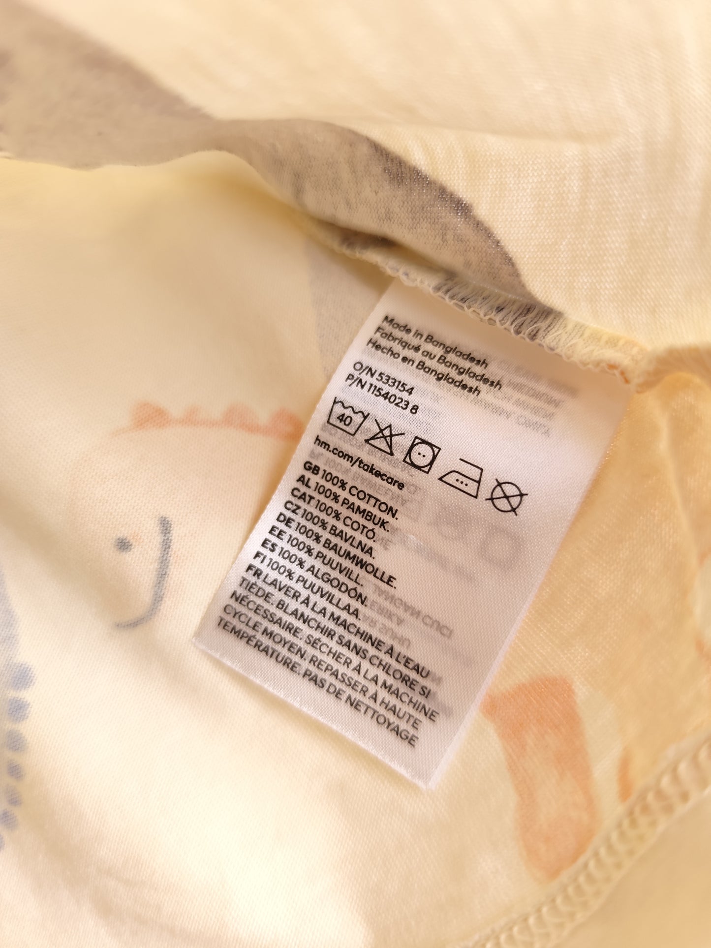 H&M - Langarmshirt - Dino - Größe 74