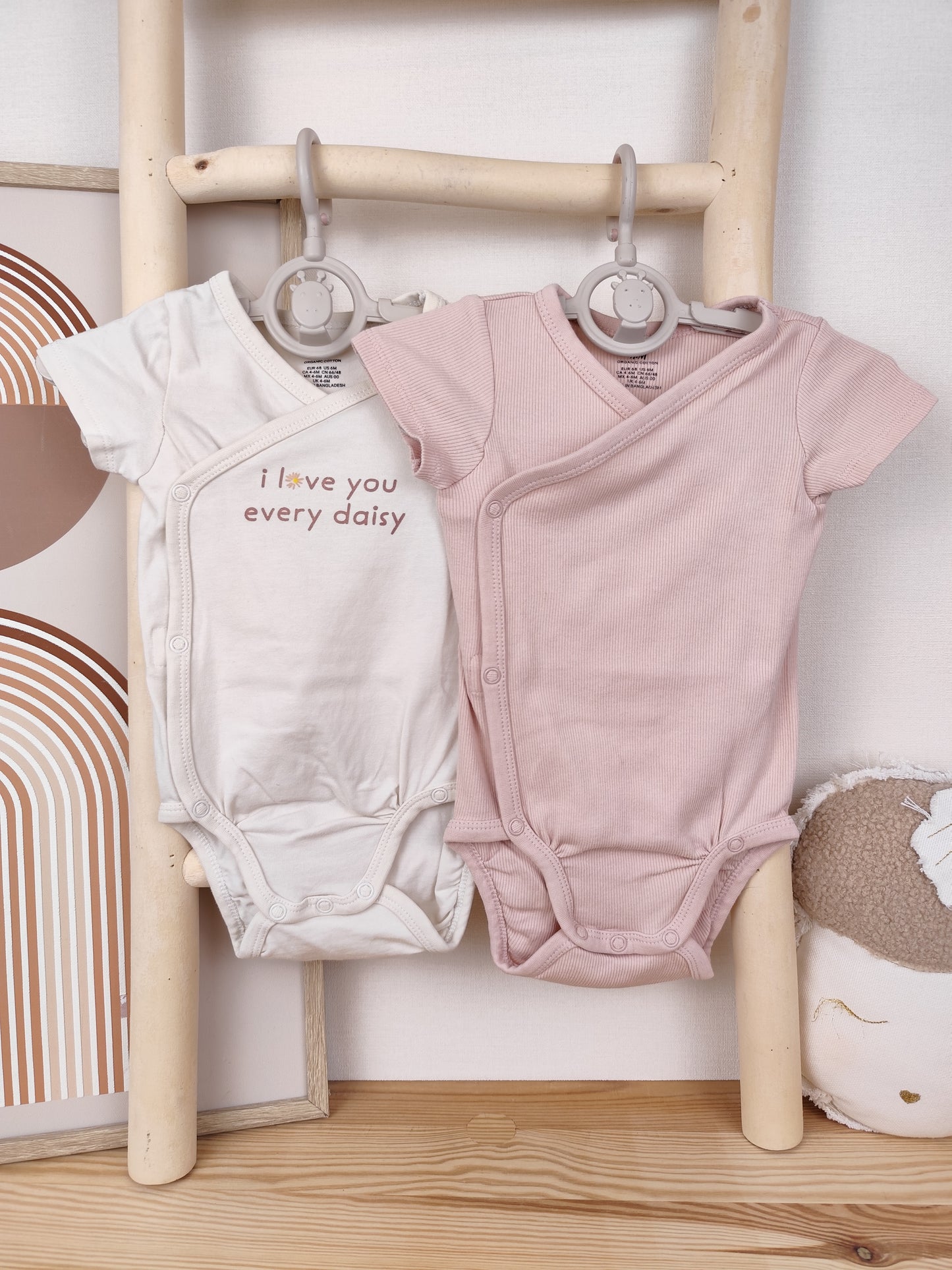 H&M - 2 Bodys - Größe 68 (B-Ware)