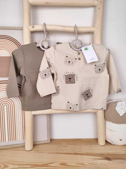 Topomini - 2 Langarmshirts - Größe 62/68