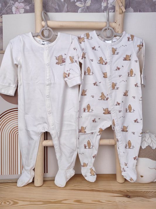 H&M - 2 Schlafanzüge - Winnie Puuh - Größe 74