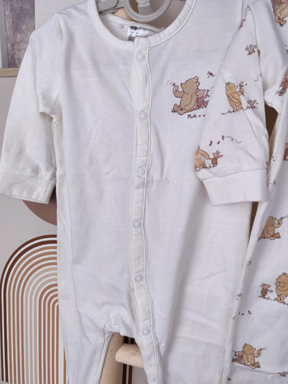 H&M - 2 Schlafanzüge - Winnie Puuh - Größe 74