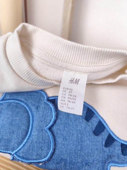 H&M - Pullover - Dino - Größe 92