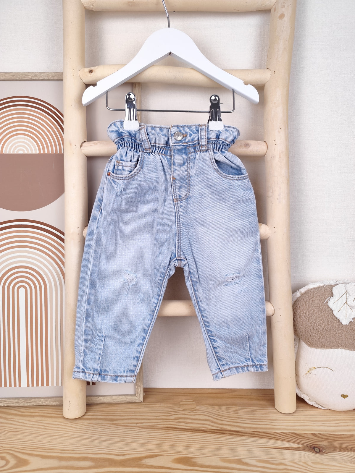 Zara - Paperbag - Jeanshose - Größe 80