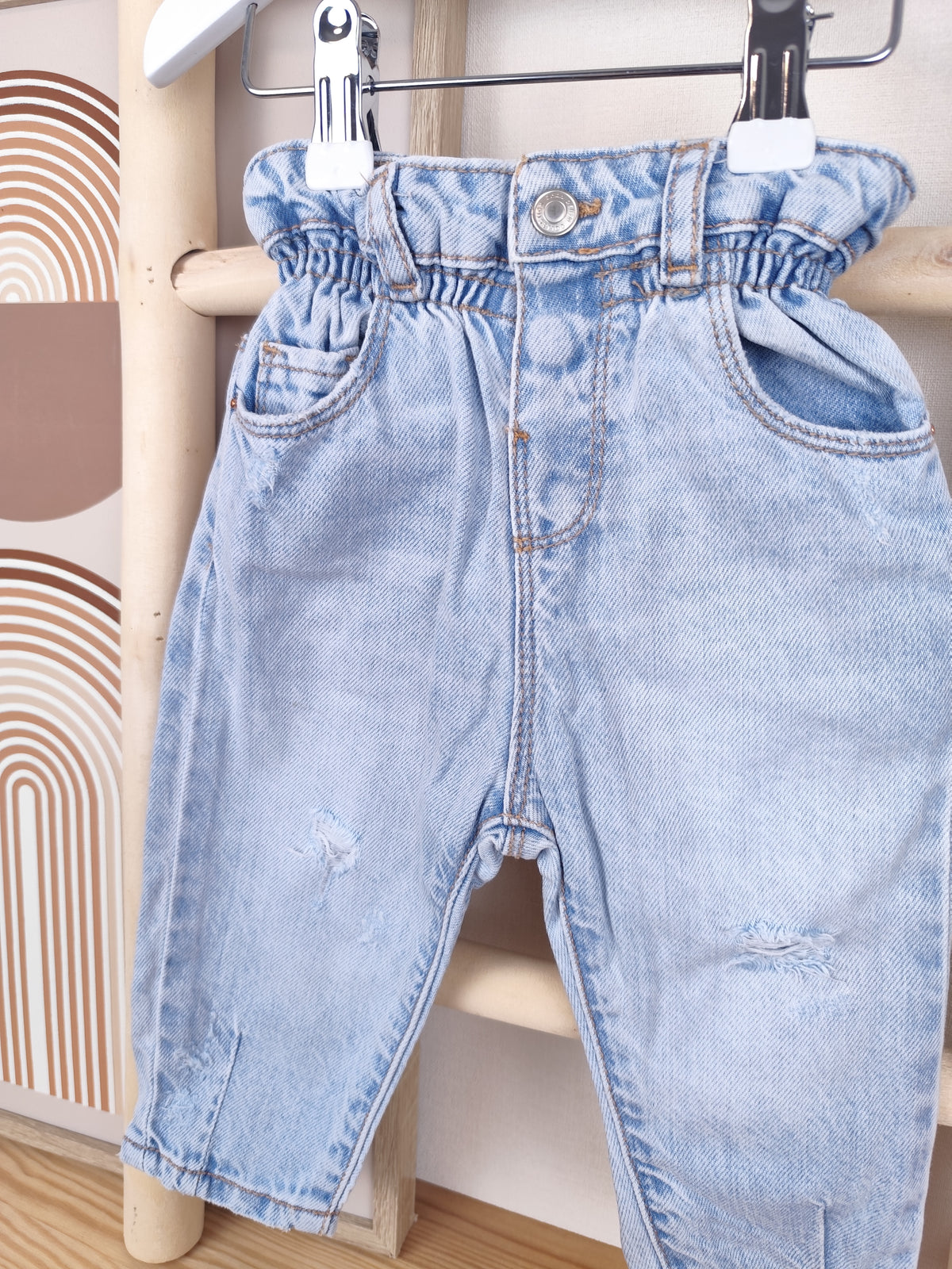 Zara - Paperbag - Jeanshose - Größe 80